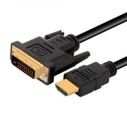 Câble HDMI vers DVI (1,82 mètres) Fosmon bidirectionnelles DVI-D à HDMI plaqué or