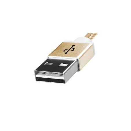 Câble USB type A vers Micro B mâle, 1mètre, or