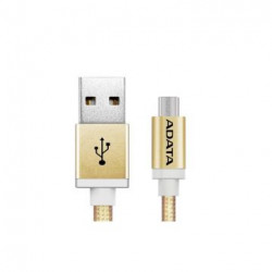 Câble USB type A vers Micro B mâle, 1mètre, or